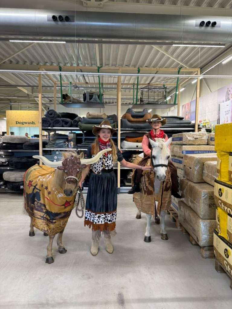 cowboys-te-paard-trekken-bekijks-tijdens-dierendag-bij-welkoop-putten