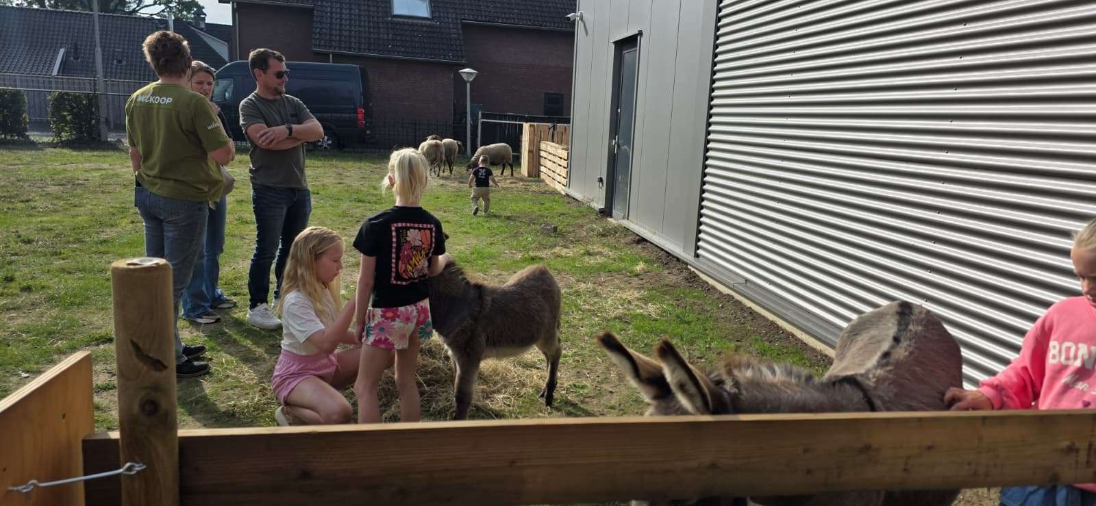 Cowboys te paard trekken bekijks tijdens Dierendag bij Welkoop Putten